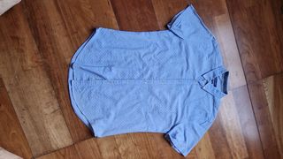 Camisa comoda Azul Manga Corta