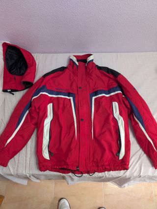 Chaqueta de nieve Boomerang roja y negra