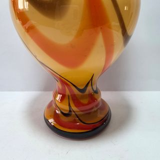 Vaso in vetro Murano sfumature arancio