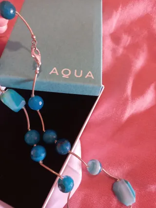Collar AQUA piedras azules y turquesas