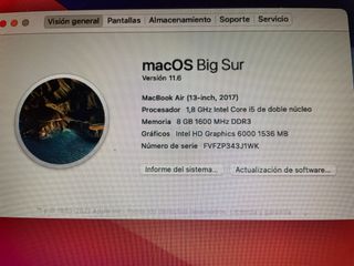 MacBook Air 13 (2017) Intel Core i5 8GB RAM