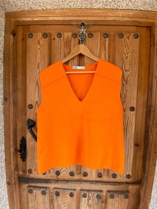 Chaleco Zara Naranja Talla Única
