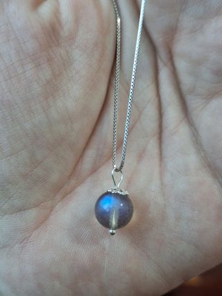 Collana Argento e Labradorite Naturale