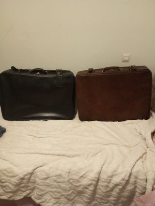 2 Maletas de Cuero Grandes para viajes.. Vintage..