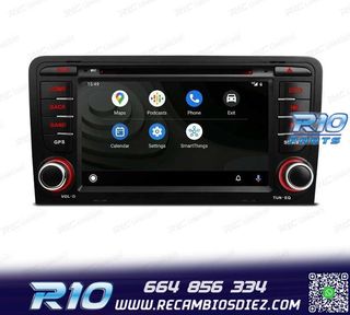 RADIO GPS ANDROID 12 AUDI A3 8P 8PA USB GPS TACTIL HD OCTA-C