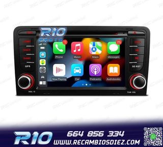 RADIO GPS ANDROID 12 AUDI A3 8P 8PA USB GPS TACTIL HD OCTA-C