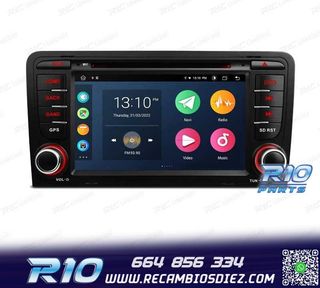 RADIO GPS ANDROID 12 AUDI A3 8P 8PA USB GPS TACTIL HD OCTA-C