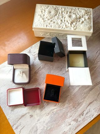 LOTE 5 CAJAS PARA JOYAS PEQUEÑAS
