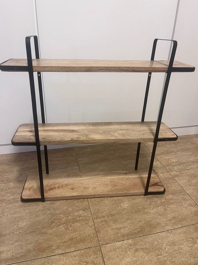 Estantería madera y metal 3 niveles