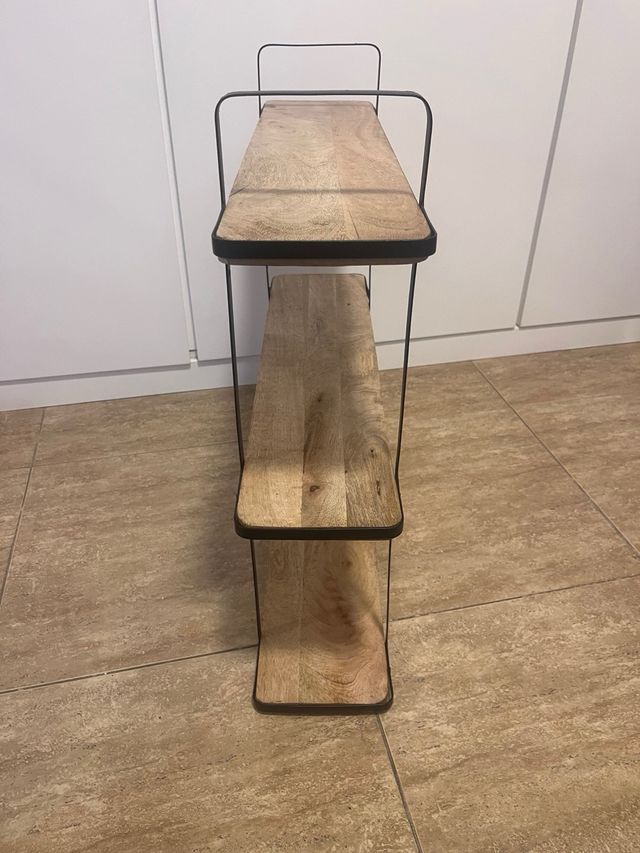 Estantería madera y metal 3 niveles