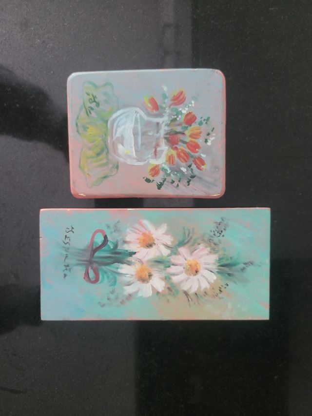 Cuadritos pintados a mano