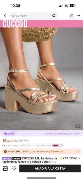 Sandalias doradas + bolso fiesta dorado