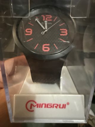 Reloj Negro y Rojo Nuevo