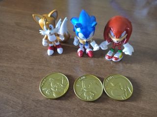 Figuras Sonic 25 Aniversario TOMY + Monedas