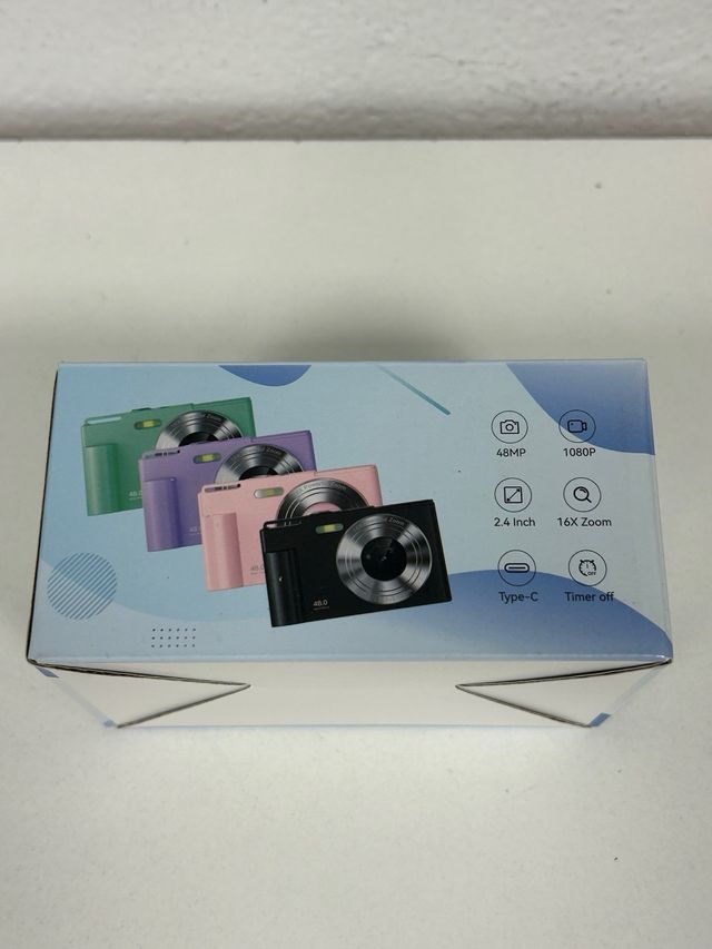 Cámara Digital Rosa 48MP 1080P