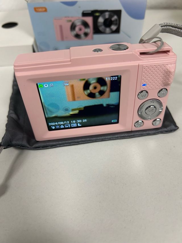 Cámara Digital Rosa 48MP 1080P
