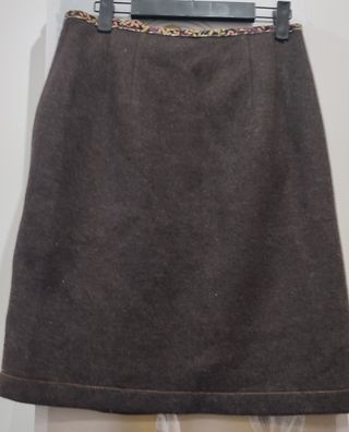 Falda tubo marrón Cold Talla 36