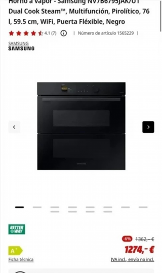 Horno Samsung Pirolitico 76L