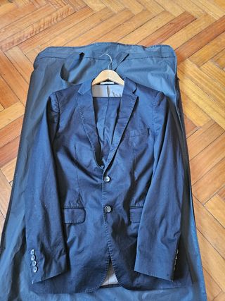 Traje Zara Negro Hombre