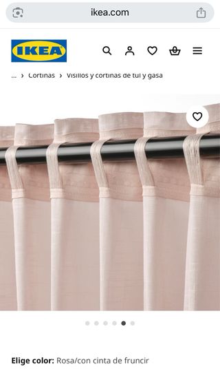 Cortinas NUEVAS visillo rosa IKEA