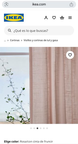 Cortinas NUEVAS visillo rosa IKEA