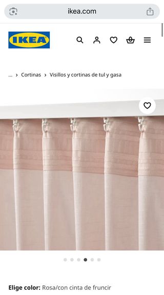 Cortinas NUEVAS visillo rosa IKEA