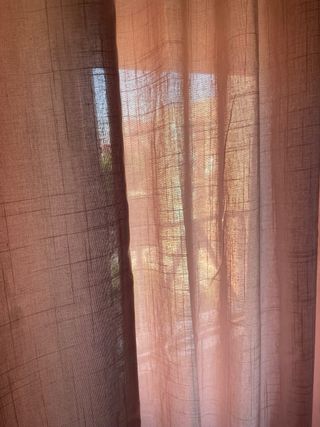 Cortinas NUEVAS visillo rosa IKEA