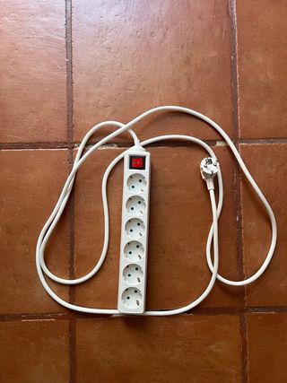 Regleta 6 enchufes con interruptor