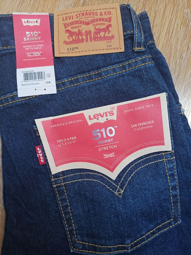 Vaqueros Levi's 510 Skinny Elásticos T.12