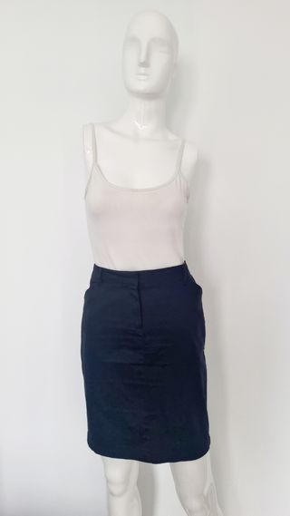 Falda Mango Midi Talla 38 Negra