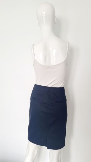 Falda Mango Midi Talla 38 Negra