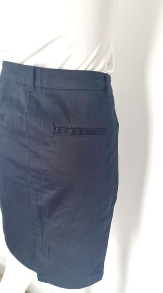 Falda Mango Midi Talla 38 Negra