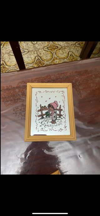 Quadretto vintage con specchio