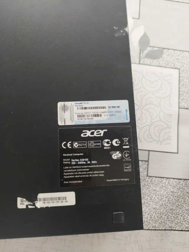 Ordenador Sobremesa Acer y pantalla