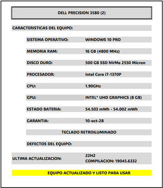 Portatil i7 16GB RAM SSD 500GB + Garantia