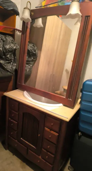 Mueble de baño madera maciza