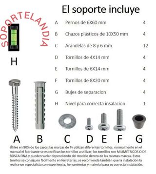 SOPORTE TV ALTA CALIDAD HASTA 65 PULGADAS..