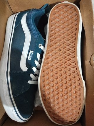 Deportivas Vans Unisex Azul y Blanco