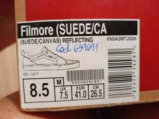 Deportivas Vans Unisex Azul y Blanco