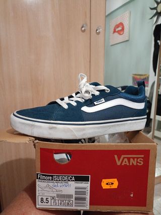 Deportivas Vans Unisex Azul y Blanco