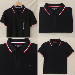 POLO Tommy Hilfiger Negra Original Talla M
