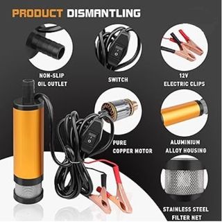 Bomba Electrica 12v para Coche Agua Aceite Diesel