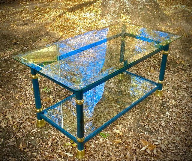 Set 5 Muebles Auxiliares en metal y cristal