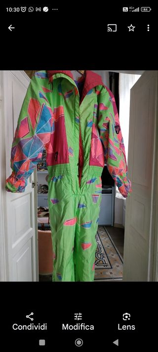 Tuta da sci colorata anni 80/90
