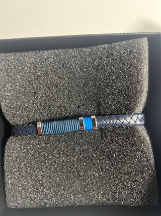 Pulsera Viceroy Hombre Cuero Trenzado Azul