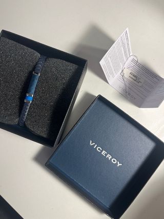 Pulsera Viceroy Hombre Cuero Trenzado Azul