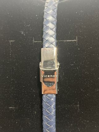 Pulsera Viceroy Hombre Cuero Trenzado Azul