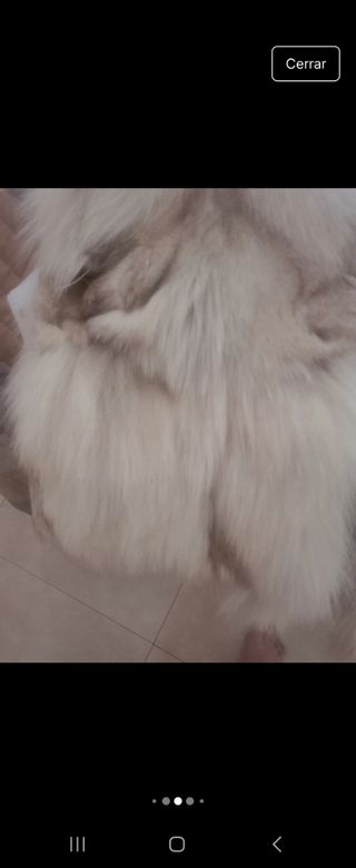 Chaleco pelo zorro beige talla m