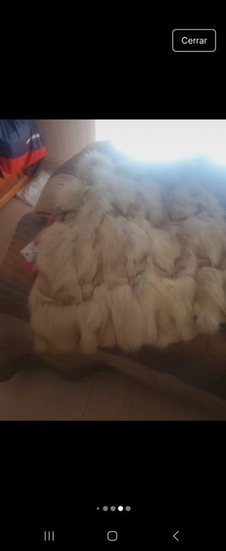Chaleco pelo zorro beige talla m