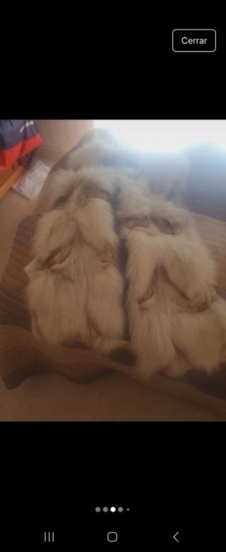Chaleco pelo zorro beige talla m